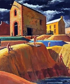 Kapunda Mines By Jeffery Smart paint by numbers