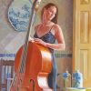 Lady Playing Bass Cello paint by numbers