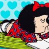 Mafalda Reading A Book paint by numbers