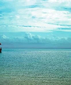 Mexico Isla Holbox Hut Bungaloo paint by number