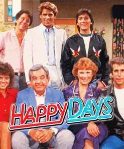 Happy Days Tv Show paint by numbers