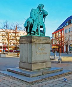 Robert Schumann Statue paint by numbers