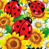 Sunflowers Ladybugs Art paint by numbers