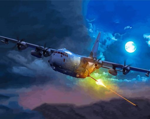 Ac 130 Aircraft Paint By Numbers