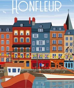 Aesthetic Honfleur Poster Paint By Number