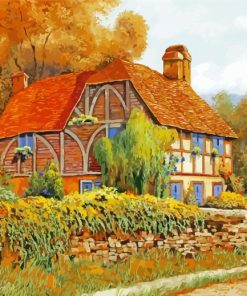 Autumn Stone Cottage Paint By Numbers