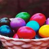 Basket Of Colorful Chicken Eggs Paint By Number