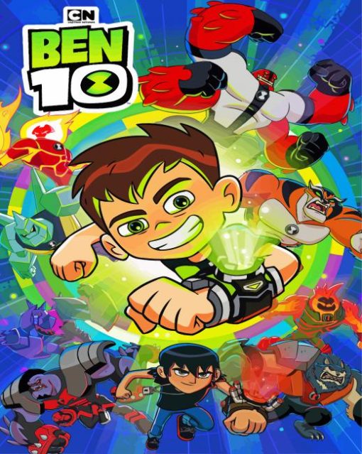 Ben 10 Cartoon Paint By Number