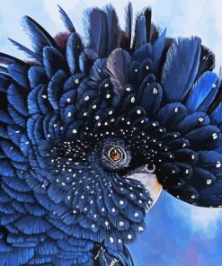 Black Cockatoo Bird Paint By Numbers