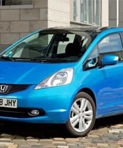 Blue Honda Jazz Paint By Numbers