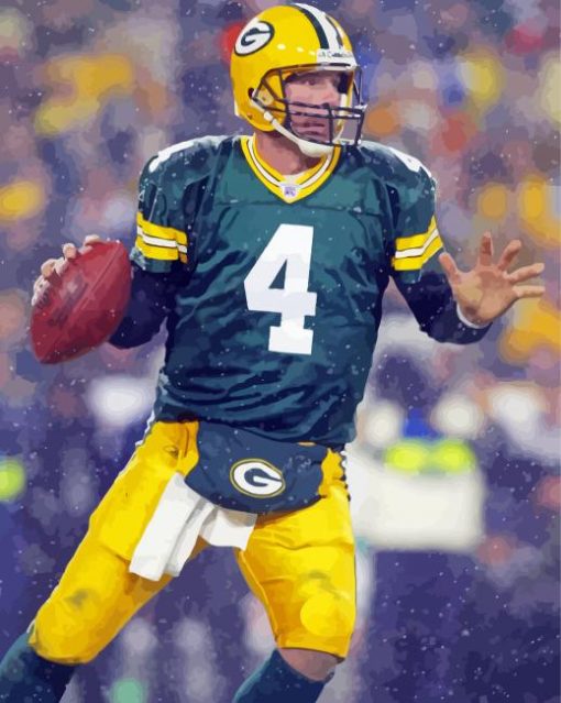 Brett Favre Football Quarterback Paint By Number