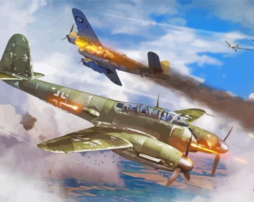 Bristol Beaufighter Aircraft Paint By Numbers