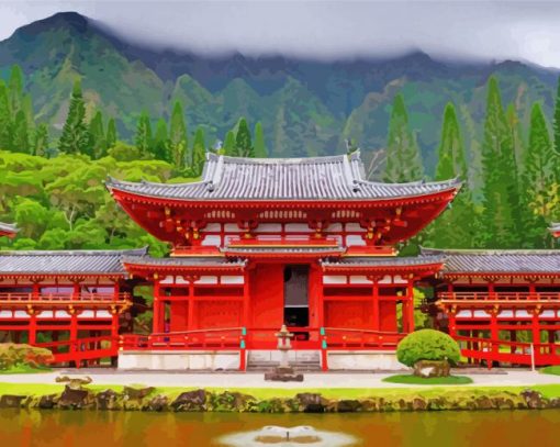 Byodo In Hawaii Paint By Number