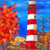 Chincoteague Lighthouse Art Paint By Number