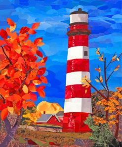 Chincoteague Lighthouse Art Paint By Number