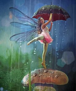 Fairy Dancing In The Rain Paint By Numbers