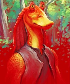 Fictional Jar Jar Binks Art Paint By Number