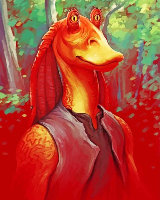 Fictional Jar Jar Binks Art Paint By Number