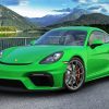 Green Cayman Car Paint By Numbers