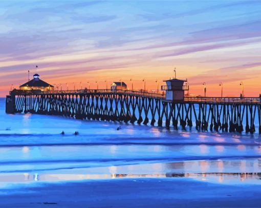 Imperial Beach Pier Coronado Ca Paint By Number