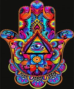 Mandala Hamsa Eye Paint By Number