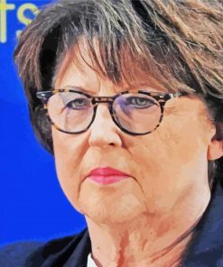 Martine Aubry With Glasses Paint By Number