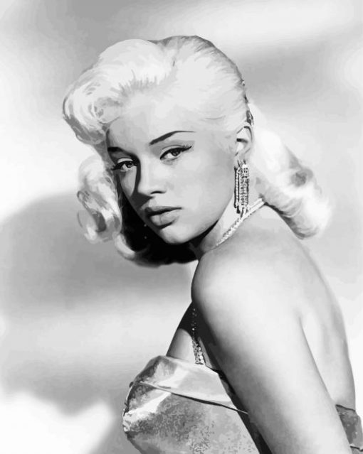 Monochrome Diana Dors Paint By Numbers