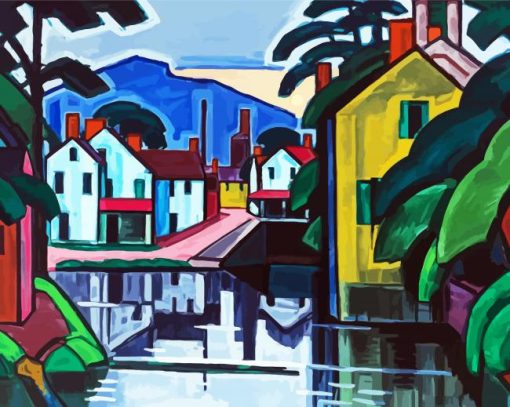 Ond Canal Port Oscar Bluemner Paint By Number