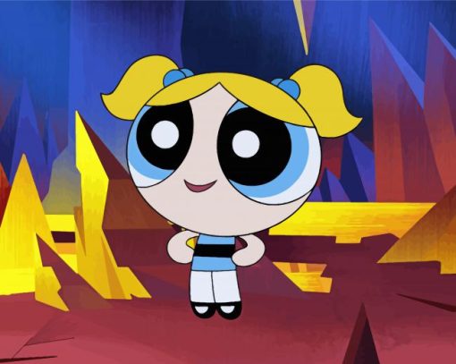 Powerpuff Girl Bubbles Hero Paint By Numbers