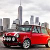 Red Classic Mini Cooper Paint By Number