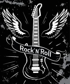 Rock N Roll Guitar Paint By Number