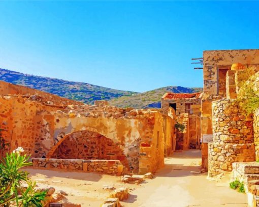 Spinalonga Island Buildings Paint By Numbers