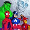 Stan Lee And The Gang Paint By Number