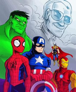 Stan Lee And The Gang Paint By Number