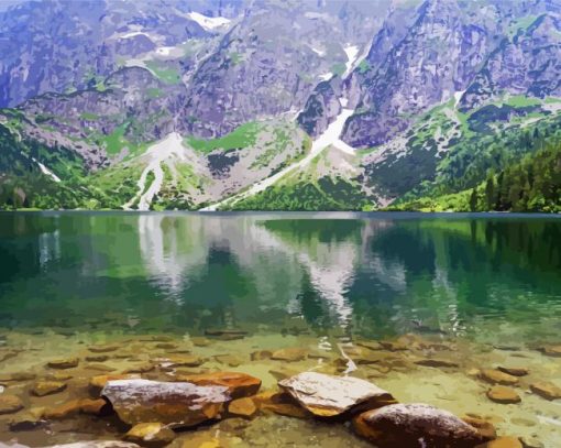 Tatra Mountain Landscape Paint By Number