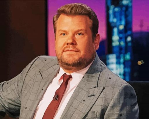 The famous James Corden Paint By Numbers