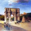 Triumphal Arch In Rome Andreas Achenbach Paint By Numbers