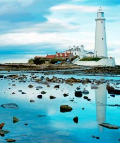 Whitley Bay Lighthouse Paint By Numbers