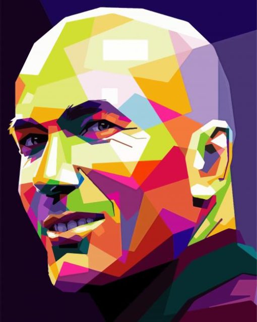 Zinedine Zidane Pop Art Paint By Numbers