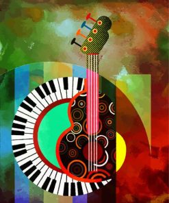 Abstract Musical Instrument Paint By Number