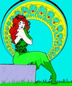 Aesthetic Art Nouveau Ivy Illustration Paint By Number