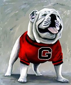 Aesthetic Georgia Bulldog Paint By Number