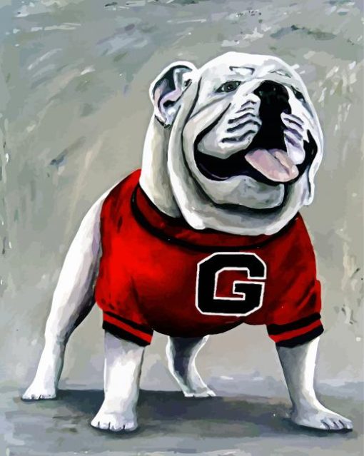 Aesthetic Georgia Bulldog Paint By Number