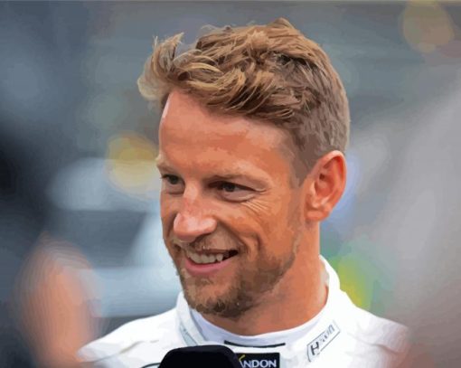 Aesthetic Jenson Button Paint By Number