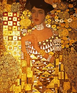 Aesthetic Lady In Gold Paint By Number