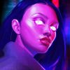 Aesthetic Neon Girl Paint By Numbers