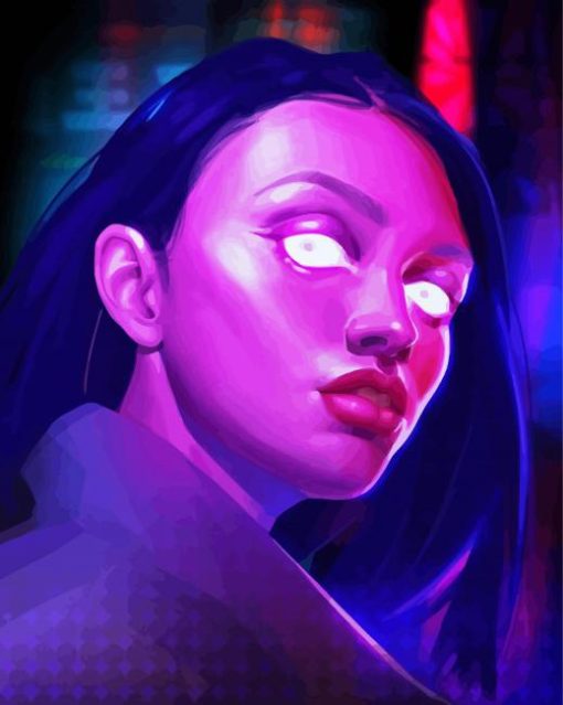 Aesthetic Neon Girl Paint By Numbers