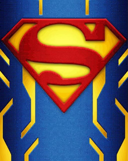 Aesthetic Superman Logo Paint By Number