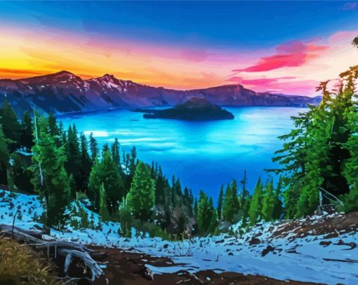 Beautiful Landscape Pacific Northwest Paint By Number