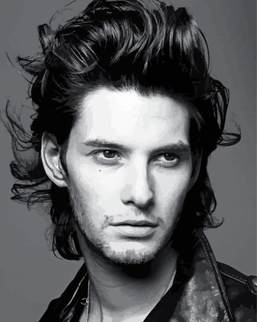 Black And White Ben Barnes Paint By Number